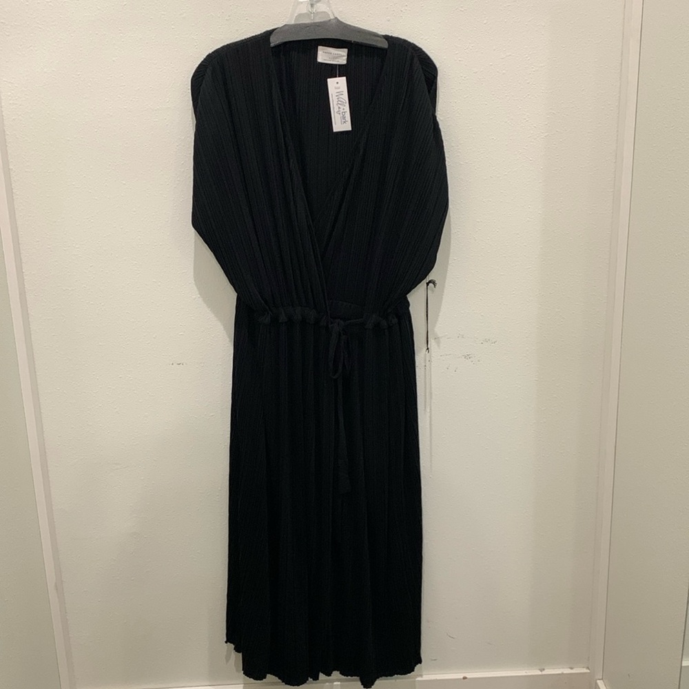 Paper Label Wrap Dress